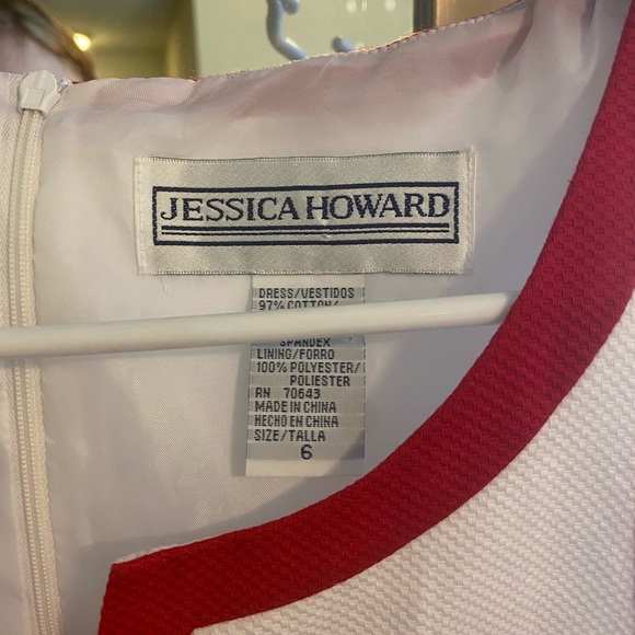 Jessica Howard, size small, red and white dress. - Picture 2 of 3